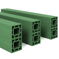 君绘 复合型加厚枕木10*10*150cm仓储垫木回字形抗压枕木垫块军绿色