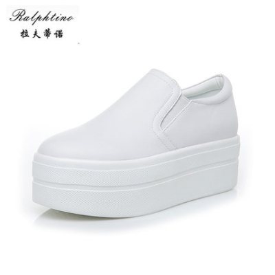 林先森帆布鞋女2021新款百搭韩版松糕底厚底增高乐福一脚蹬懒人鞋休闲鞋帆布鞋