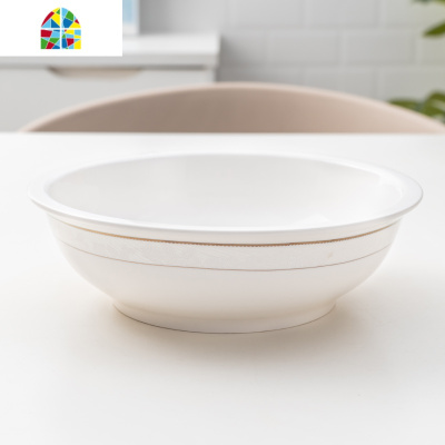 碗碟套装家用陶瓷餐具欧式吃饭餐盘好看的吃饭碗面碗饭盘勺子汤盆 FENGHOU 天姿7英寸护边碗1个装