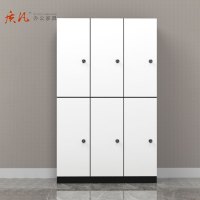 质凡更衣柜木质健身房员工柜存包柜储物柜带机械锁1400*400*2000mm