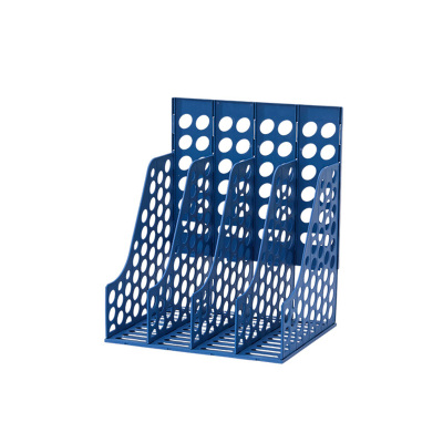 齐心 ZB0036 资料架 四格 蓝 单个装