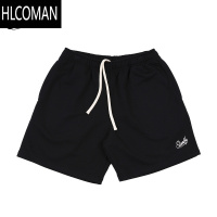 HLCOMAN休闲毛圈五分短裤男女健身跑步宽松训练吸汗潮字母美式