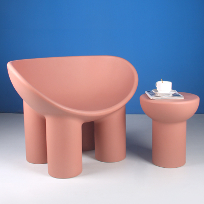 欧若凡北欧设计师椅子大象象腿椅子民宿工作室休闲沙发单人椅凳子懒人