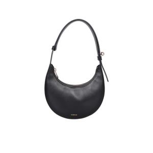 FURLA女款真皮迷你单肩包百搭通勤手提斜挎包时尚小巧黑色皮质手 黑色