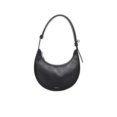 FURLA女款真皮迷你单肩包百搭通勤手提斜挎包时尚小巧黑色皮质手