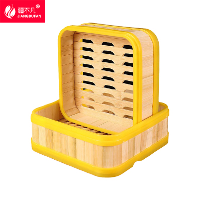 [疆不凡] 塑料竹制方形蒸笼17.5×17.5×5cm个
