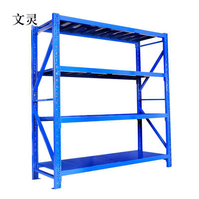 文灵仓库仓储货架四层金属五金货架家用中型重型置物架展示架子180KG
