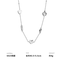 925纯银面包吊坠项链女锁骨链甜甜圈华夫饼可爱气质高级感送女朋友老婆情人节七夕生日礼物