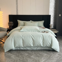 悠梦嘉居 全棉四件套 被套200*230+床单245*250+枕套48*74*2个 碧水绿 YJ-14569
