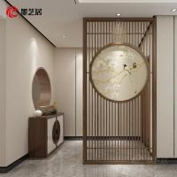 BONJEAN屏风隔断装饰客厅现代简约小户型隔断墙玄关新中式实木屏风座屏
