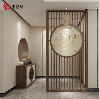 BONJEAN屏风隔断装饰客厅现代简约小户型隔断墙玄关新中式实木屏风座屏