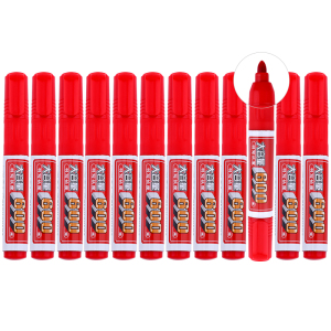 宝克(BAOKE)MP270 记号笔 可加墨记号笔 红色 12支/盒 1盒