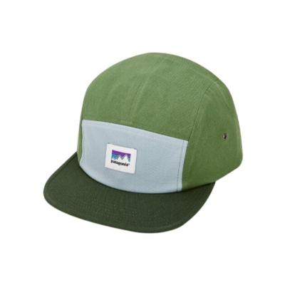  PATAGONIA五片式有机棉帆布帽子男帽透气舒适休闲棒球帽帽檐 绿色