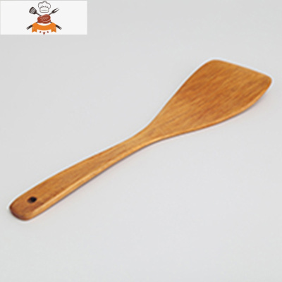 木质锅铲不粘锅专用木铲子锅铲汤勺炒菜长柄锅铲套装家用厨具 敬平 斜口煎铲