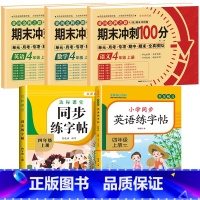 [全5册]语数英试卷+语文字帖+英语字帖 小学四年级 [正版]四年级上册试卷测试卷全套人教版语文数学英语专项训练人教小学