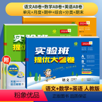 语文+数学[人教版]+英语[人教版]/3本 三年级下 [正版]2024版实验班提优大考卷一二四五六三年级上下册小学语文数