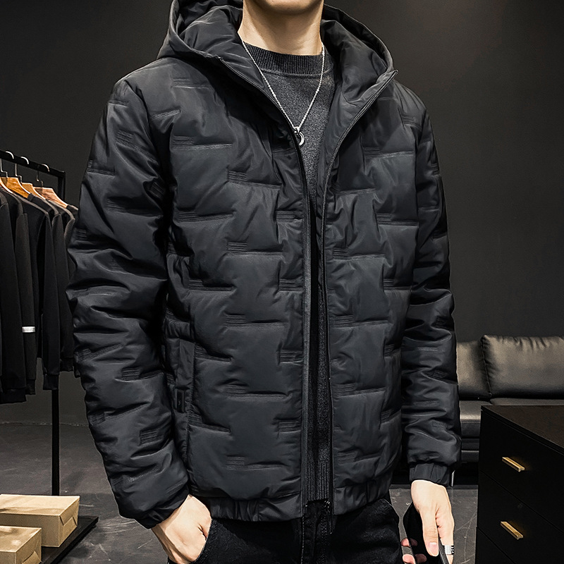 男士棉衣秋冬季装韩版休闲连帽青年外套防寒保暖加厚棉服百搭男装