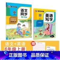 [语文+英语]6年级上册 [正版]国一上册英语字帖英语同步练字帖小学生三四五六年级英语字母单字练习英文字帖意大利斜体初中