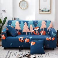 沙发套懒人简约沙发套罩四季通用全包卐能套罩全盖布艺 小狐仙[送抱枕套] L码(沙发长190~230CM适用于三人位沙发)