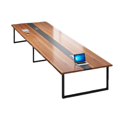 汉诺鑫威会议桌长桌简约现代工作台会议室长条桌办公桌椅组合4*1.4(米)带14椅