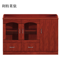 利特莱依胡桃色餐边柜简约茶水柜三门1200*400*860[工厂现做 7天内发货]