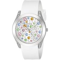 GUESS女款多彩石英表矿物玻璃防刮耐磨防水硅胶带