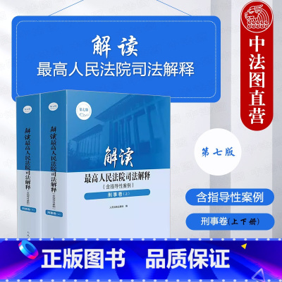 [正版]中法图 解读人民法院司法解释 刑事卷 含指导性案例 第七版第7版 上下册 刑事法律刑法学司法解释理论实务审判工