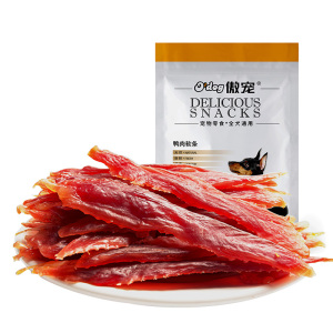 傲宠o'dog宠物食品 狗狗零食 鸭肉条软鸡软丝 100g泰迪幼犬小型犬零食