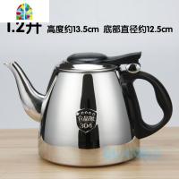 正304不锈钢烧水壶平底功夫茶泡茶壶茶具电磁炉专用加厚小水壶 FENGHOU 1.2L电磁炉平底壶(304)非插电