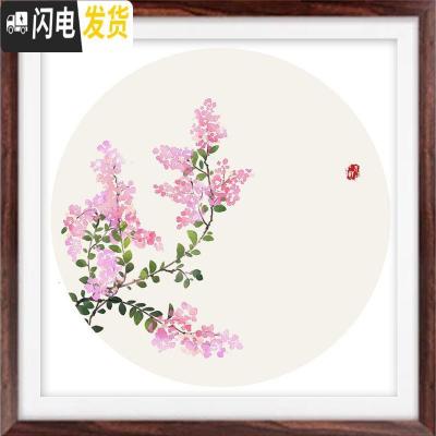 三维工匠十字绣2019新款简单荷花小件满线绣古风小幅卧室手工自己 淡雅花香[满绣棉线40*40厘米]线量多30免费补线