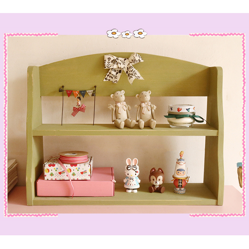 整理架乡村做旧置物架隔板壁挂墙阿斯卡利(ascari)面装饰书架少女心