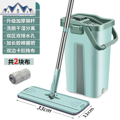 网红刮刮乐免手洗平板拖把家用一拖净干湿两用懒人墩布桶抖音 三维工匠