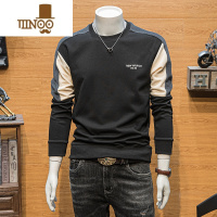 YANXU男士卫衣潮牌内搭T恤长袖2023新款休闲圆领打底衫上衣外套