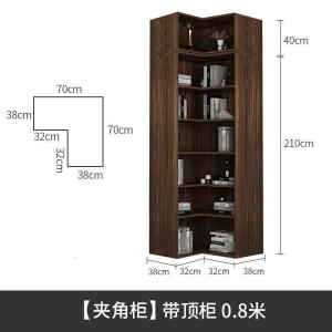 森美人北欧书柜带玻璃落地置物架简约现代客厅家用大书橱书房书架