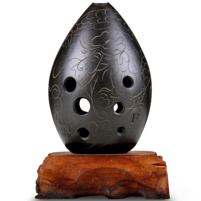 龙纹款专业八孔梨型陶埙笙埙F调中低音陶埙乐器赠电子教程和指法表