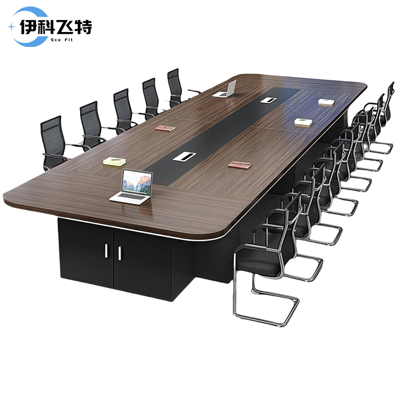 伊科飞特长条会议桌7000*1500*750mm+24把椅子套