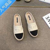 SUNTEK渔夫鞋子女2023春秋新款百搭高级感一脚蹬豆豆乐福鞋平底单鞋