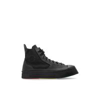 匡威(CONVERSE)CONVERSEXDailyPaper高帮帆布撞色跑鞋舒适厚底休