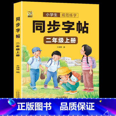 [二年级上册220页]同步字帖 [正版]二年级下册语文同步练字帖人教版小学生一类二类字每日打卡硬笔书法学生书写临摹描红儿