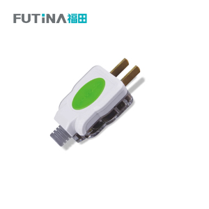 福田 二极插头(扁形) 纯铜大功率不带线家用三角插头 10A 单位:个