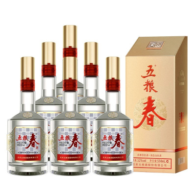 五粮液 五粮春第二代 52度500ml*6瓶 浓香型白酒(整箱)