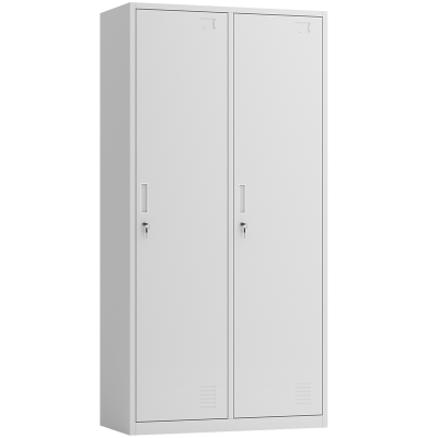 迅众 二门更衣办公室衣柜钢制员工衣柜铁皮柜更衣柜存包柜职员宿舍衣柜带锁储物柜鞋柜多门更衣柜公司员工衣帽柜