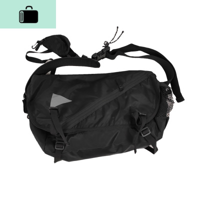 ins工装包女大容量战术机能斜跨包男学生单肩包百搭机车包挎包潮NEW LAKE 黑色男士单肩包