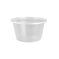 百名迖 一次性餐盒 透明圆形500ml*450套 箱