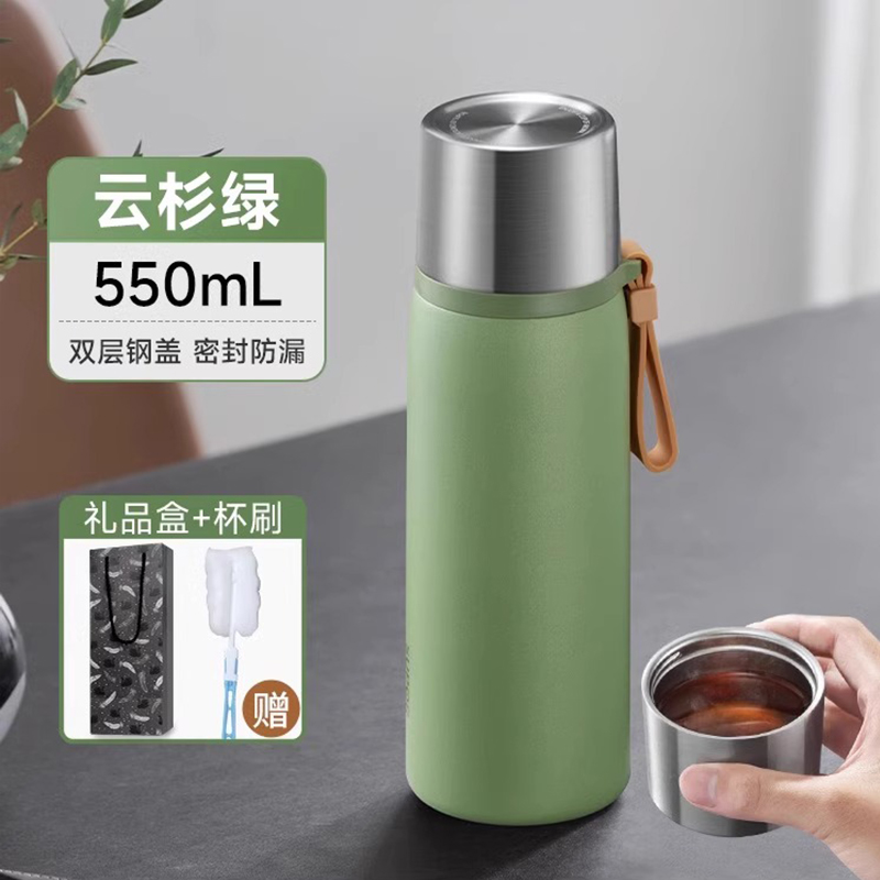 苏泊尔保温杯大容量水杯男女高档商务泡茶杯子新款苏泊尔男士保温杯316L不锈钢商务车载茶杯泡茶户外水杯KCV70AF10