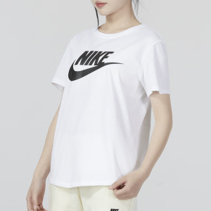 NIKE耐克 女子新款圆领休闲运动透气宽松短袖T恤DV6095-100 ZP