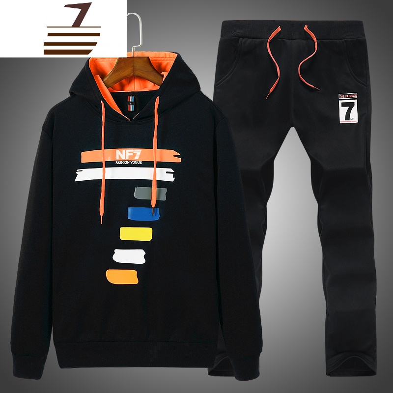 new lake卫衣套装男青少年初中学生14男生连帽外套16岁运动服18两件套