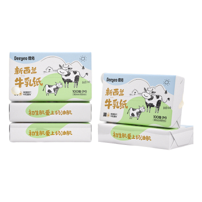 德佑绵柔纸100抽*5包*1提呵护肌肤乳霜牛乳款10040148