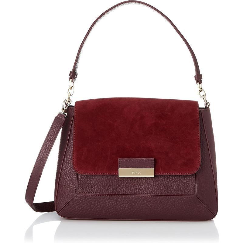 FURLA女士单肩包时尚百搭配色实用日常通勤手提斜挎BURGUNDY