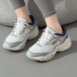 Skechers斯凯奇女鞋新款透气增高轻便潮流熊猫鞋时尚休闲鞋12958-NTGD ZP